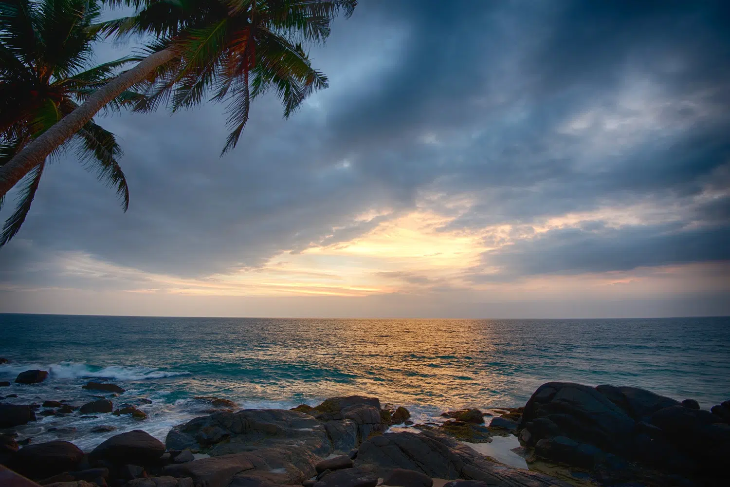 Sri Lanka palm-fringed beach and coastal scenery for Leopard Photography Expedition