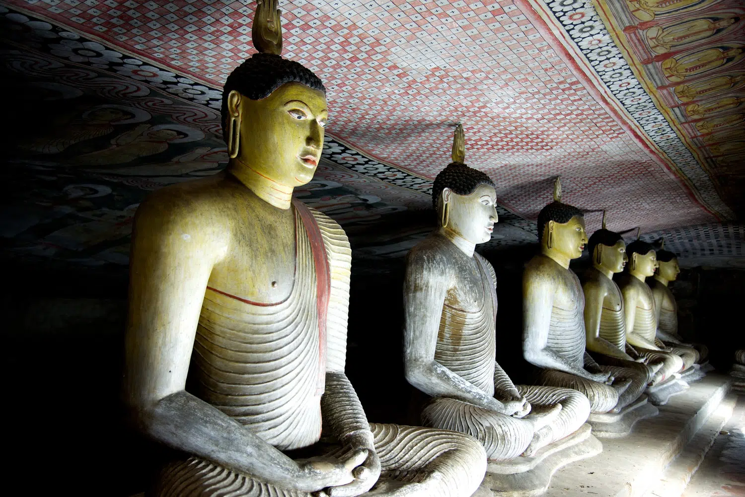 Dambulla Cave Temple heritage interior for Mihintale and Sacred Kingdoms